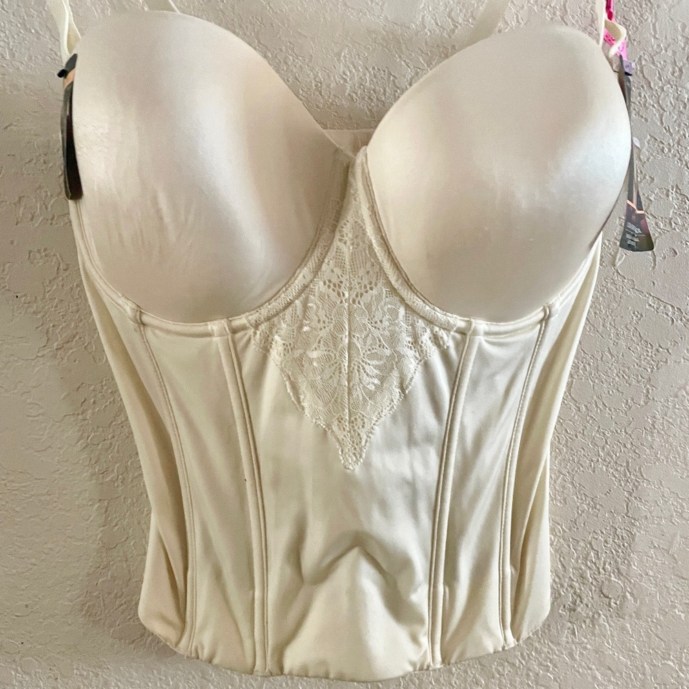 NWT MAIDENFORM  Lace Bustier Ultra Firm Control shape-wear  SZ 36D